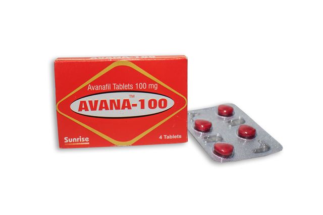 Avana 100 avanafil tablets box
