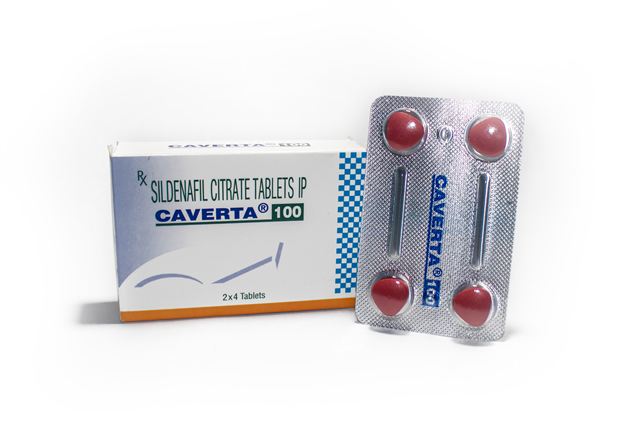Caverta 100 sildenafil tablets box