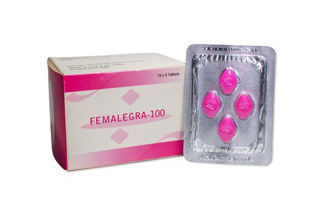 Femalegra 100 pink tablets box