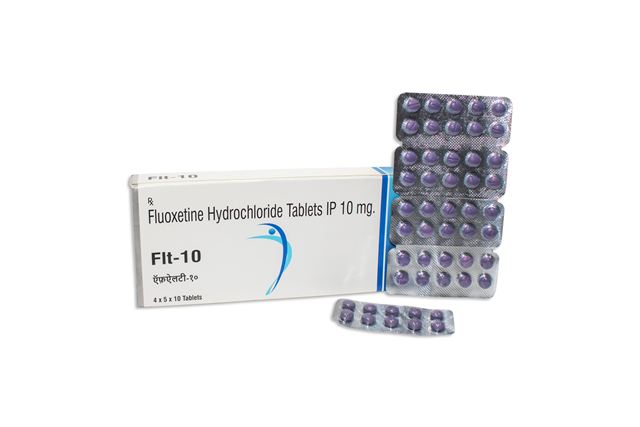 Fluoxetine 10 mg capsules box