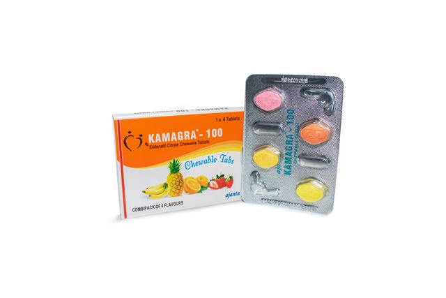 Kamagra 100 chewable tablets combipack of 4 flavours