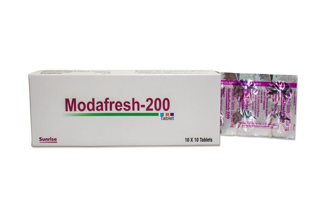 Modafresh 200 modafinil tablets box