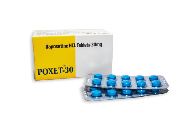 Poxet 30 dapoxetine tablets box