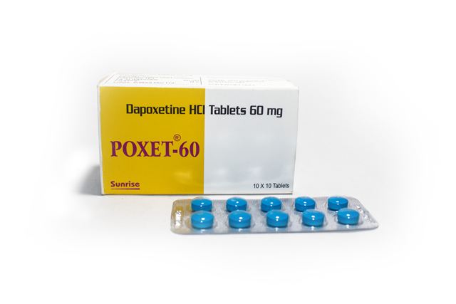 Poxet 60 dapoxetine tablets box