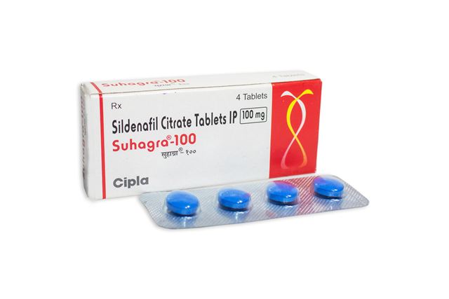 Suhagra 100 sildenafil tablets box by Cipla